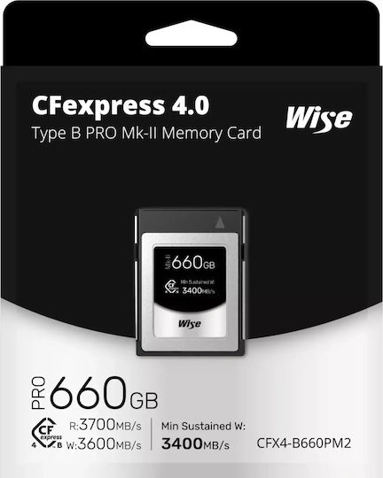 Wise Advanced Wise CFexpress 660GB Geschwindigkeitsklasse 10 3700MB/s