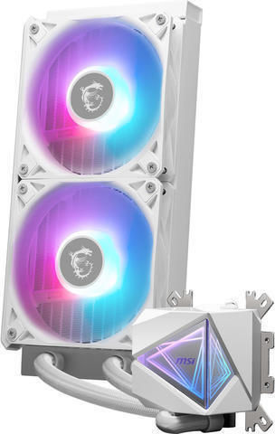 MSI MAG CoreLiquid Υδρόψυξη AIO CPU με 2 Ανεμιστήρες 120mm και ARGB Φωτισμό Λευκή
