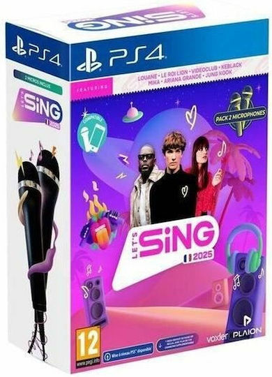 Lets Sing 2025 (2 Mic Bundle) PS4 Game