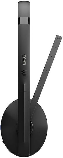 Epos Adapt 261 Binaural Drahtlos Auf dem Ohr Multimedia-Headsets mit Mikrofon und Verbindung Bluetooth / USB-C in Schwarz Farbe
