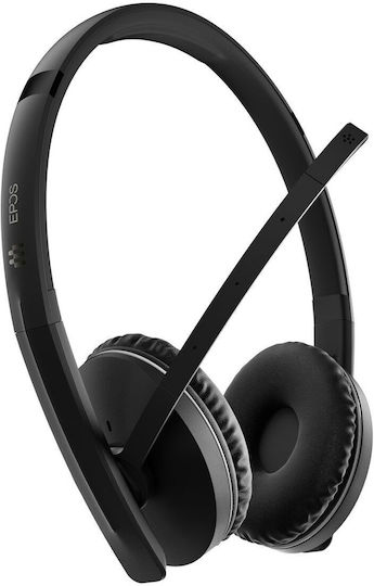 Epos Adapt 261 Binaural Drahtlos Auf dem Ohr Multimedia-Headsets mit Mikrofon und Verbindung Bluetooth / USB-C in Schwarz Farbe