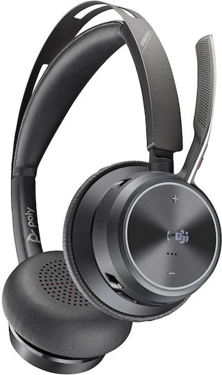 HP Voyager Focus 2 Microsoft Teams & Charging Stand Wireless On Ear Multimedia Headphone with Microphone USB-C