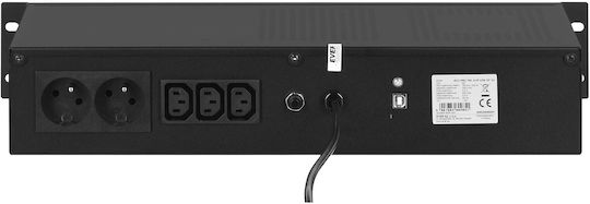 Ever ECO Pro 700 AVR CDS 19" 2U UPS Line-Interactive 700VA 420W με 3 Πρίζες