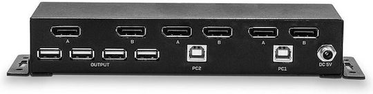 Lindy Dual Head DisplayPort 1.2 KVM Switch