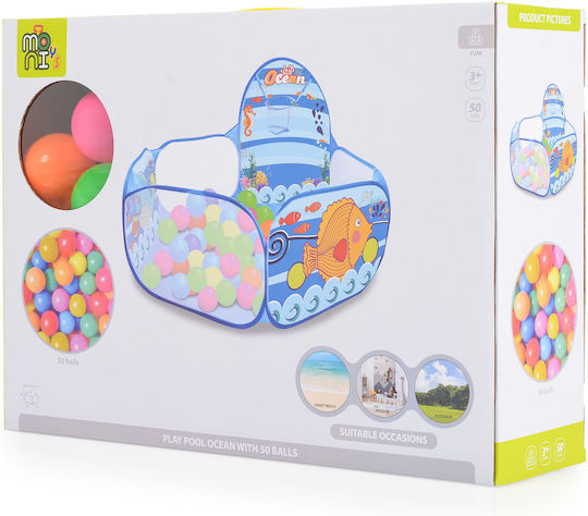 Moni Ball Pit with Basketball Hoop Multicolour for 6+ Months