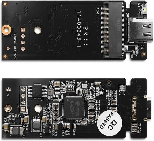 Qoltec Case for Hard Drive M.2 PCI Express with Connection Type-C Silver