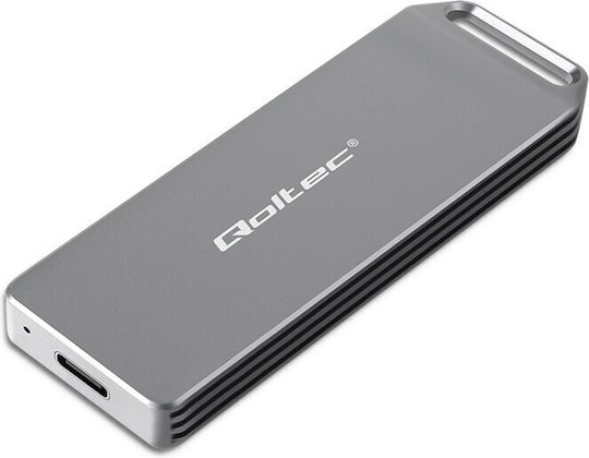 Qoltec Case for Hard Drive M.2 PCI Express with Connection Type-C Silver