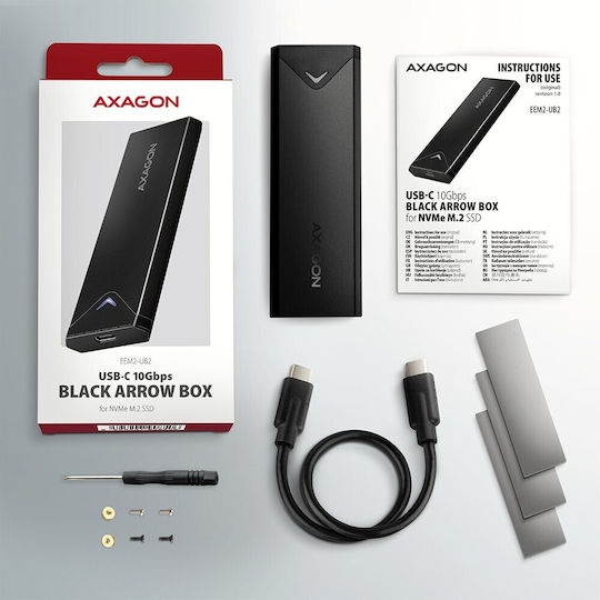 Axagon Θήκη για Σκληρό Δίσκο M.2 PCI Express NVME με σύνδεση Type-C