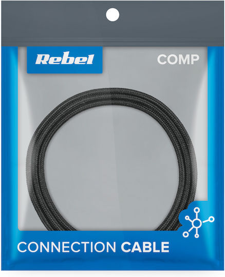 Rebel Magnetic USB to Type-C / Lightning / micro USB 1m Cable (RB-6004-100-B)