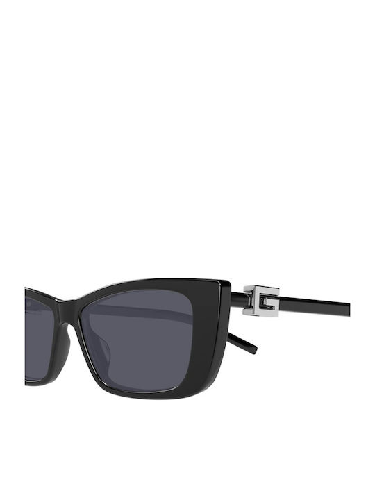 Gucci Women Sunglasses with Black Horn-Rimmed Frame and Grey Lens GG1681S 001