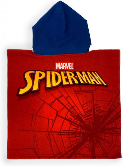 Marvel Comic Books Poncho de plajă pentru copii Spiderman Roșu