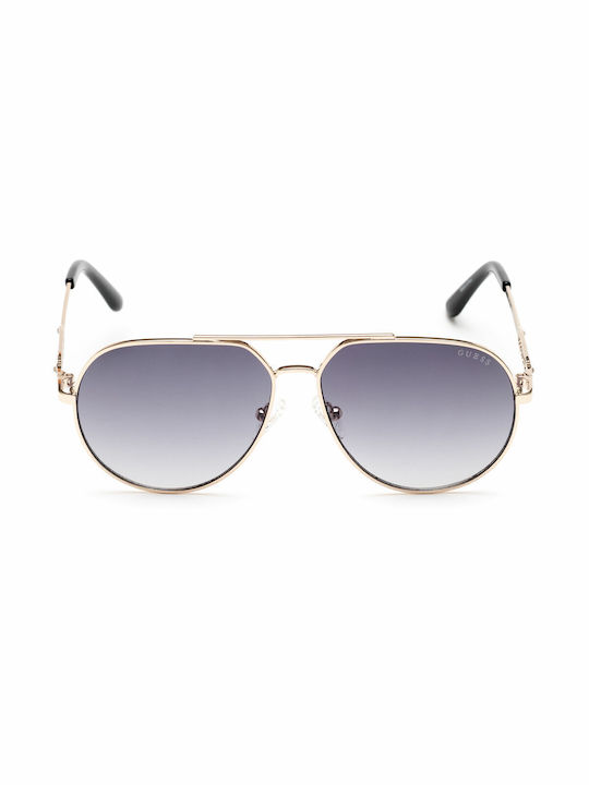 Guess Sunglasses with Gold Metal Frame and Gray Gradient Lens GF6195 32B