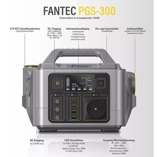 Fantec Fantec PGS-300 Power Station 300Wh