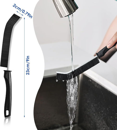 KitchenRaku B0CM5P78WG Kunststoff Reinigungsbürsten Hand für Allgemeine Verwendung Schwarz 3Stück