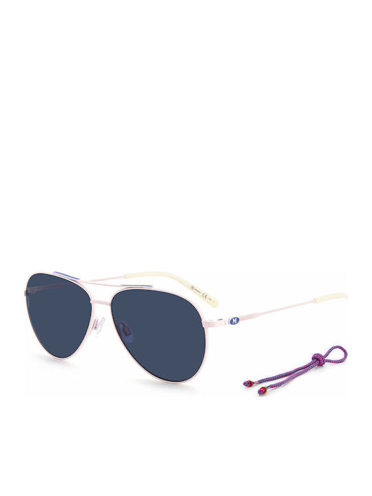 Missoni Sunglasses Pink with Metal Frame & Blue Lens Missoni Sunglasses Pink with Metal Frame & Blue Lens