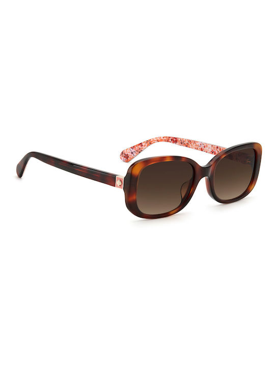 Kate Spade Women's Sunglasses with Brown Tartaruga Plastic Frame and Brown Gradient Lens