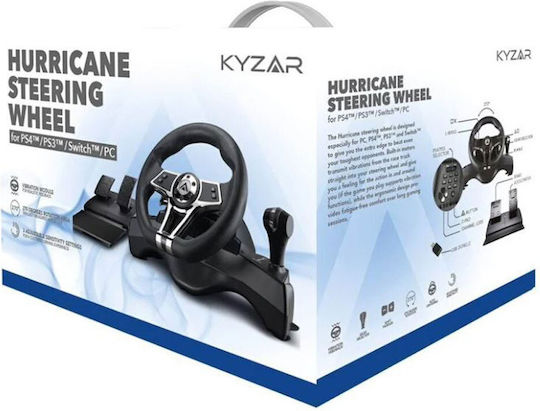 Kyzar Volan cu Schimbător de Viteze și Pedale pentru PS4 cu 270° Grade de Rotire (PS578KSTWHE)