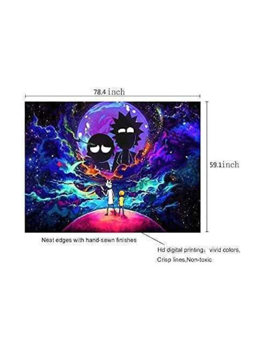 Stoff Wandteppich Rick Morty 200 x 150 cm
