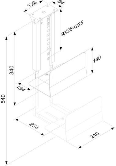 Newstar CPU-D200SILVER Desktop Computer Tower Stand
