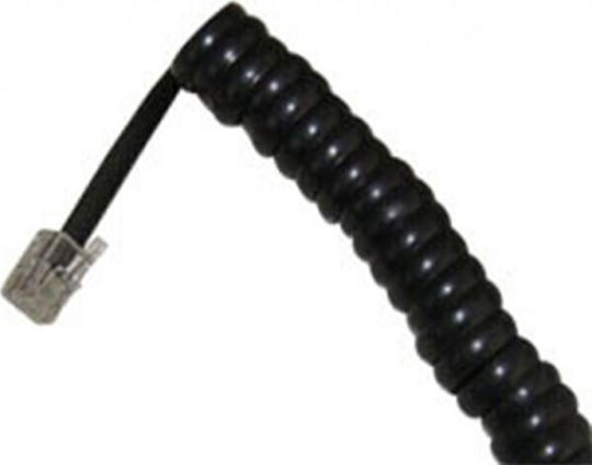 Spirală Cablu Telefon RJ10 4P4C 1.5m Negru (01.074.0054)