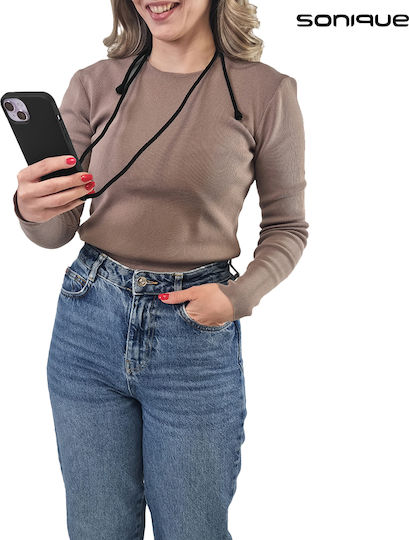 Силиконов калъф с връзка Carryhang Sonique Xiaomi Xiaomi 14t Pro Черен
