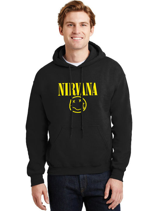 Hanorac Nirvana Față Artă Rock Avenue Negru Hanorac Nirvana Față Artă Rock Avenue Negru