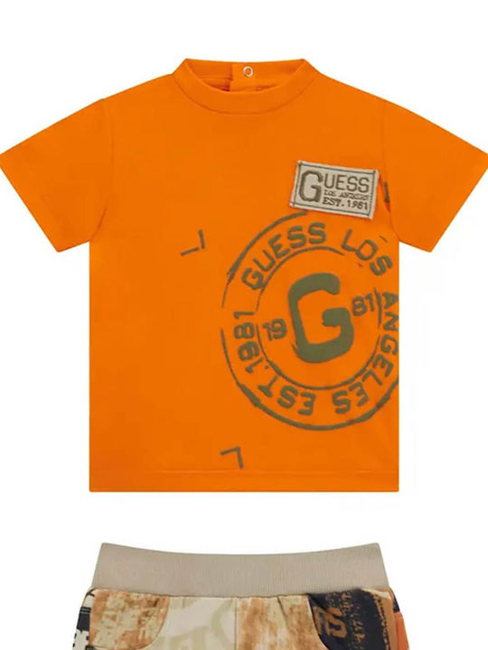 Kids' Set with Shorts Summer 2pcs Orange