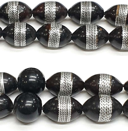 Roloi Komboloi Ebony Worry Beads Black 28cm