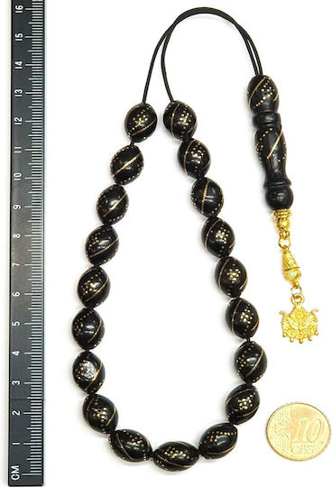 Roloi Komboloi Ebony Worry Beads Black 30cm