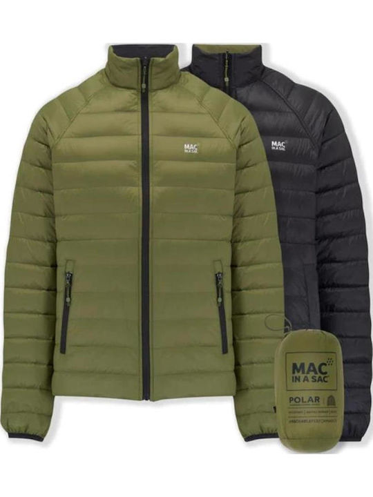 Geacă Puffer Cu Două Fețe Jet Black/Olive
