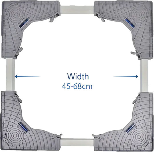Reglabil Suporturi de Mașină de Spălat/Răcitor/Bucătărie/Frigider din Plastic 68x68εκ. 1buc