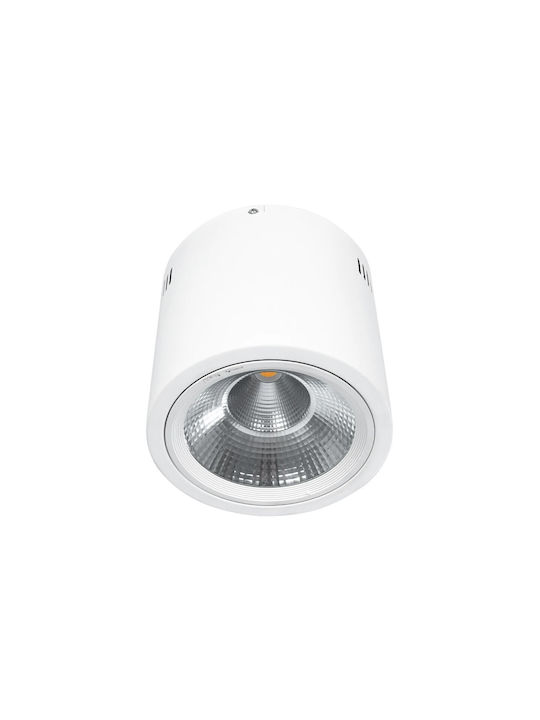 GloboStar Single LED Warm White Spot in White Color