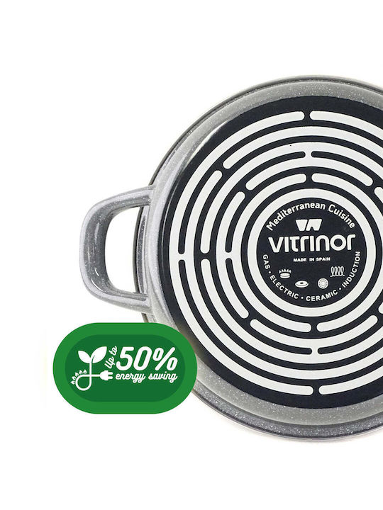 Vitrinor Βαθιά Ανοξείδωτη Κατσαρόλα 22cm