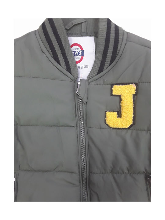 Joyce Kids Quilted Jacket Chaki