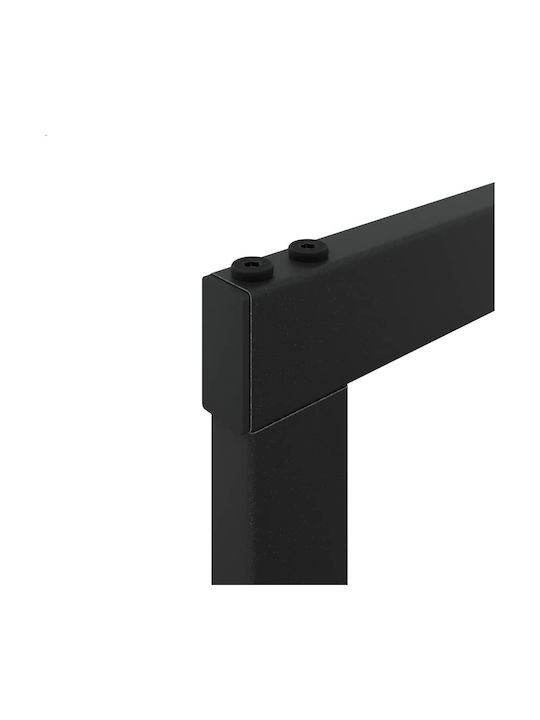 vidaXL Lemn Raft Depozitare lemne 110x30x61cm Negru