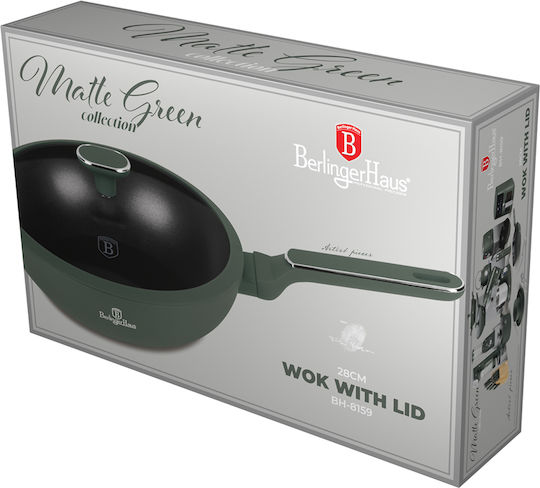 Berlinger Haus Aluminum Wok with Lid Non-Stick Interior Coating 28cm