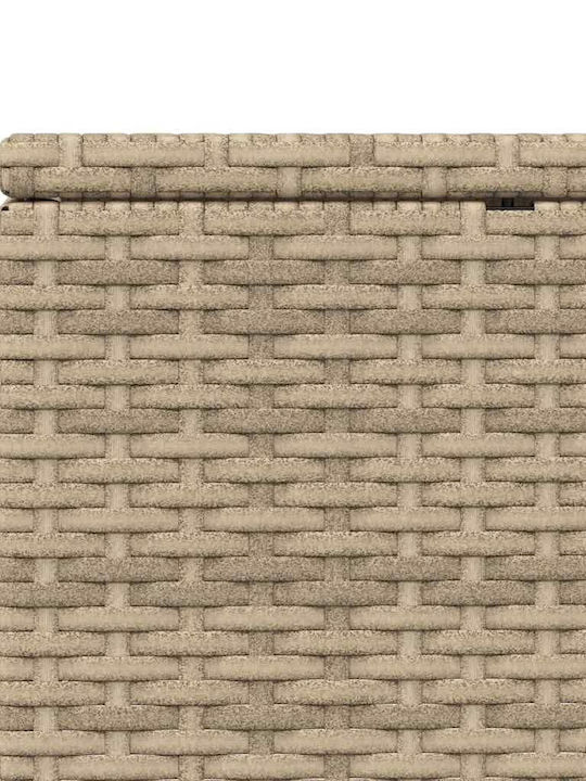 Градински и басейнови шезлонги Rattan с бежово възглавнично легло 210x100x28см