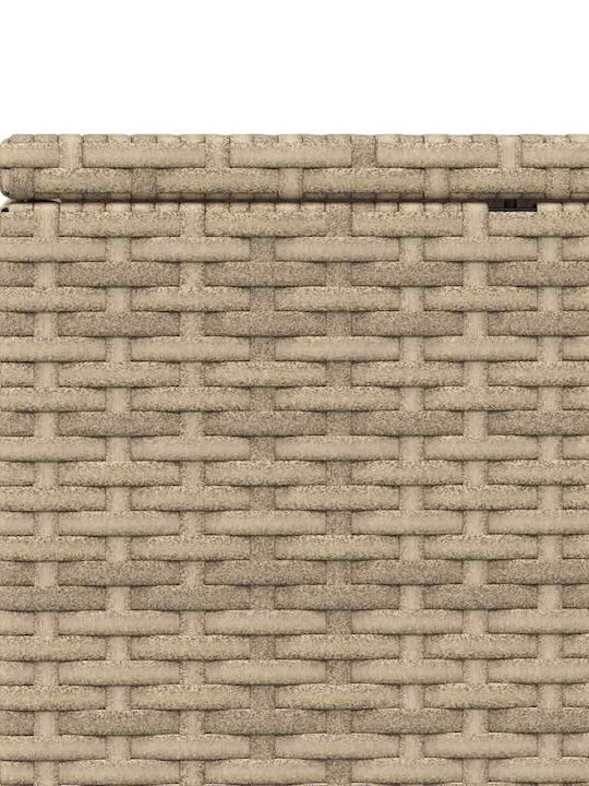 Șezlong Rattan cu Pernă Bej 210x100x28cm