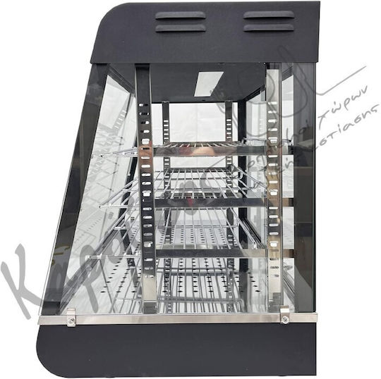 Karni Vitrină încălzită cu cameră 3 Nivele cu Putere 1850W L90 x l44 x Î62 cm