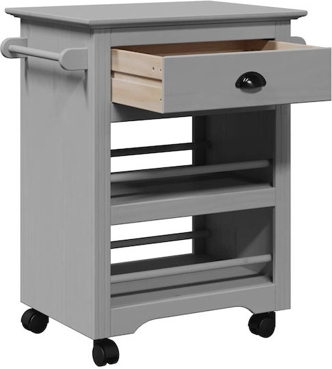 vidaXL Commercial Kitchen Food Cart H80xW67.5xD45cm