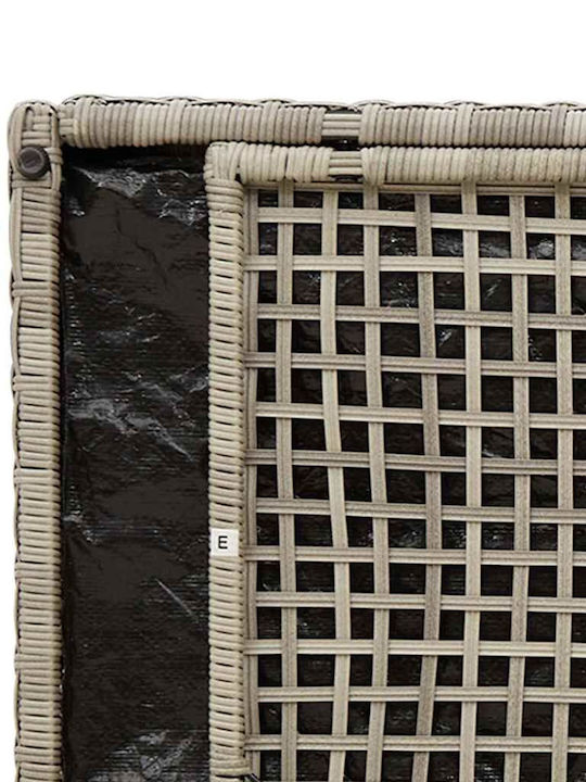 Outdoor Bench Rattan with Chest and Cushions 95x39.5x57cm