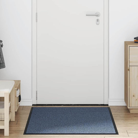 vidaXL Fußmatte Rutschfest Blau 150x90cm