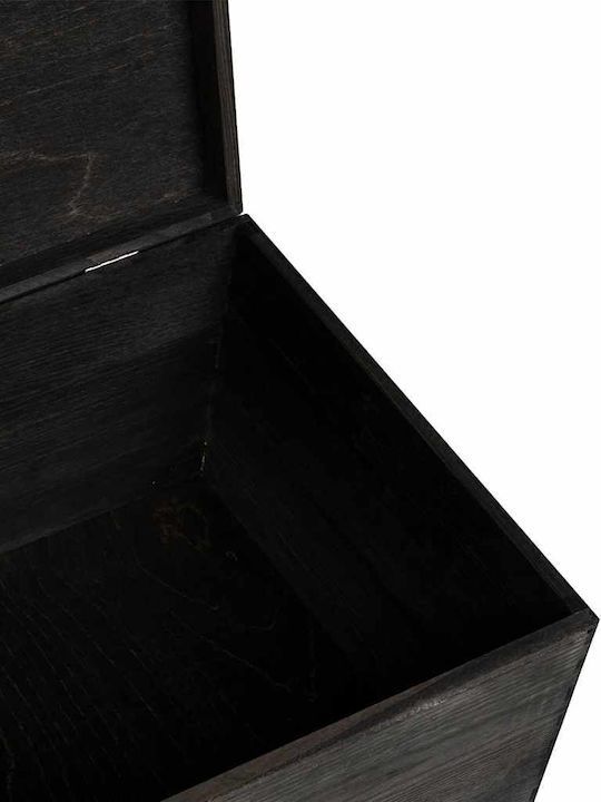vidaXL Wooden Decorative Trunk Black 40x30x23cm