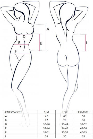 Casmir Lingerie Lara Sexy Σετ Εσωρούχων με Ζαρτιέρες Μαύρο 2τμχ