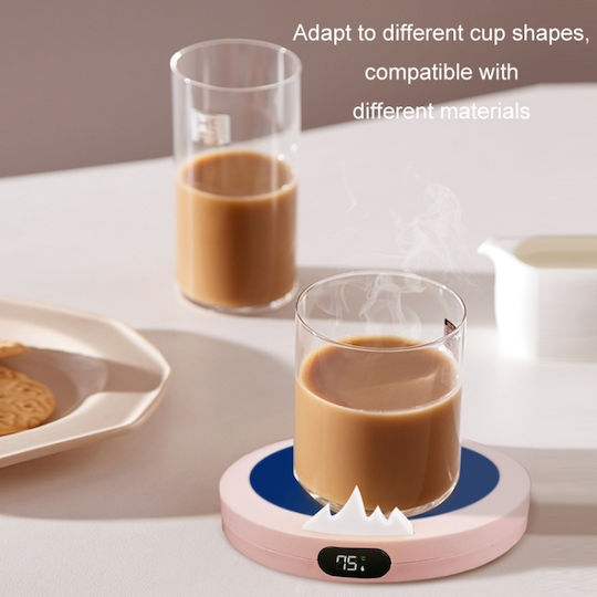 Usb Intelligent Constant Temperature Automatic Heating Coaster Βόρειο Ημισφαίριο Ροζ