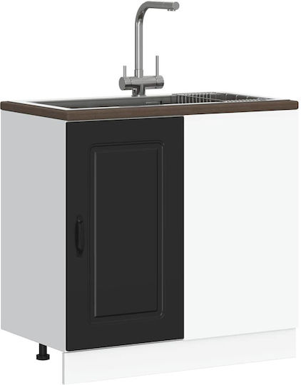 Dulap de Colț pardoseală Negru 86x46x81.5buc