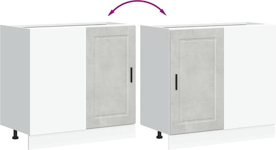 Eckschrank Boden Grey 86x46x81.5Stück