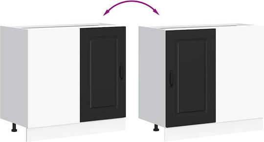 Dulap de Colț pardoseală Negru 86x46x81.5buc