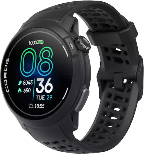 Coros Pace Pro GPS 46mm Smartwatch with Heart Rate Monitor (Black)