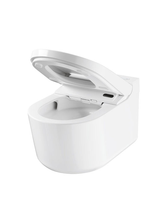 Grohe Sensia Wandhängende Toilette mit Deckel Sanftes Schließen Weiße Grohe Sensia Wandhängende Toilette mit Deckel Sanftes Schließen Weiße